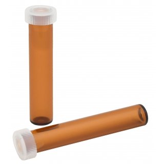 Rollrandglser 1ml fr Flssigkeiten, Pulver und feste Substanzen, 1ml/g Braunglas (UV-Schutz) 50 Stck