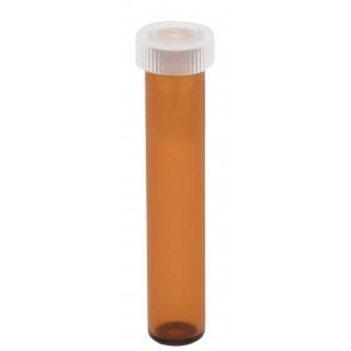 Rollrandglser 1ml fr Flssigkeiten, Pulver und feste Substanzen, 1ml/g Braunglas (UV-Schutz) 50 Stck